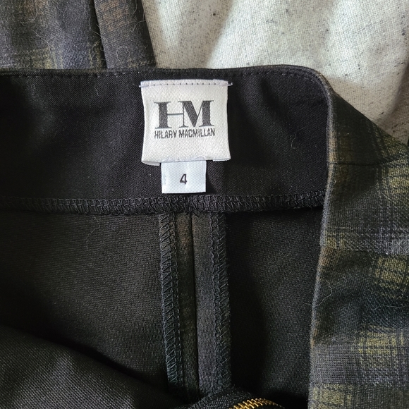 BNWT Hilary MacMillan zipper plaid pants - Picture 8 of 9